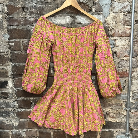 Anthropologie MISA Smocked Waist Mini Dress size Medium - Picture 5 of 13